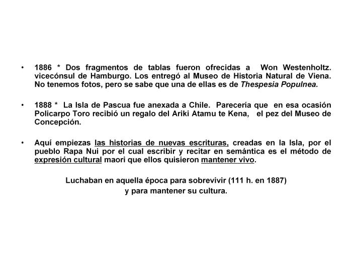 Diaporama rongorongo par Lorena Bettochi en 2006